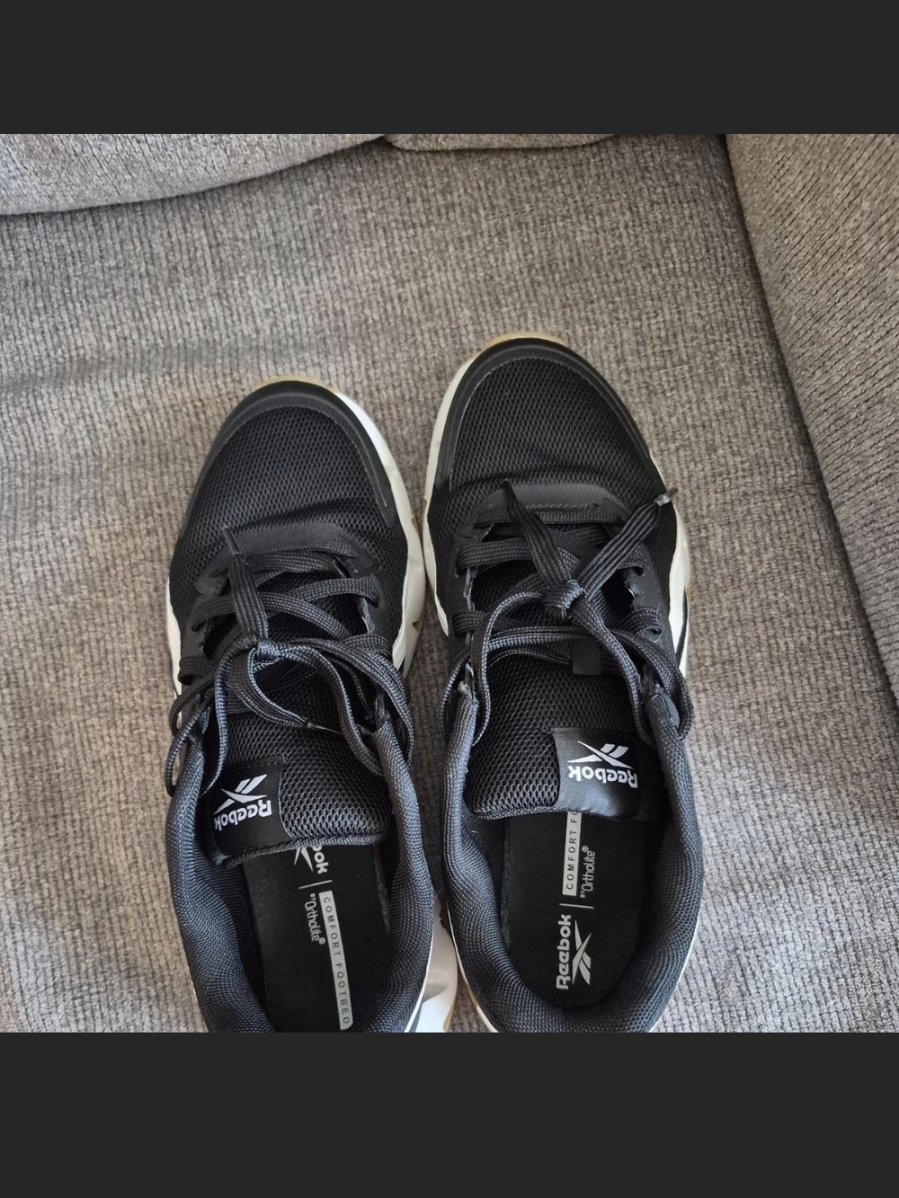 Reebok Black & White Athletic Sneakers - Picture 2 of 6